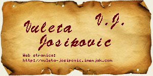Vuleta Josipović vizit kartica